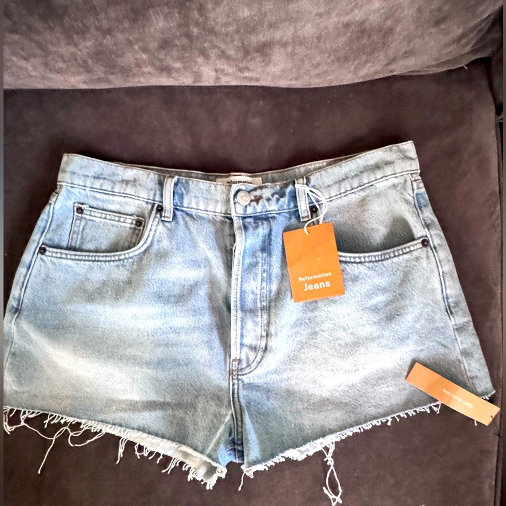 Reformation Dixie High Rise Jean Shorts